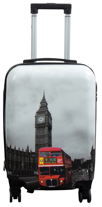 Kabine Kuffert   Hardcase Letvægt Kuffert   Trolley Med Motiv   Big Ben fra Borg Living