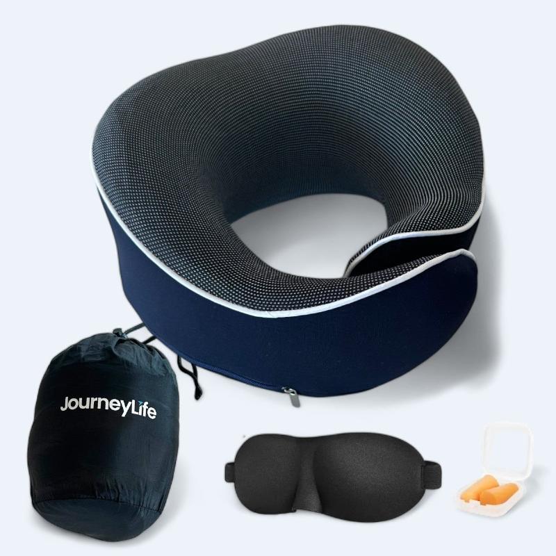 Rejse Nakkepude med Velcro - Komfortabel Støtte i Blå