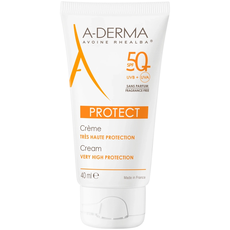 A-DERMA Beskyttende Solcreme SPF 50+ Uden Duft 40 Ml