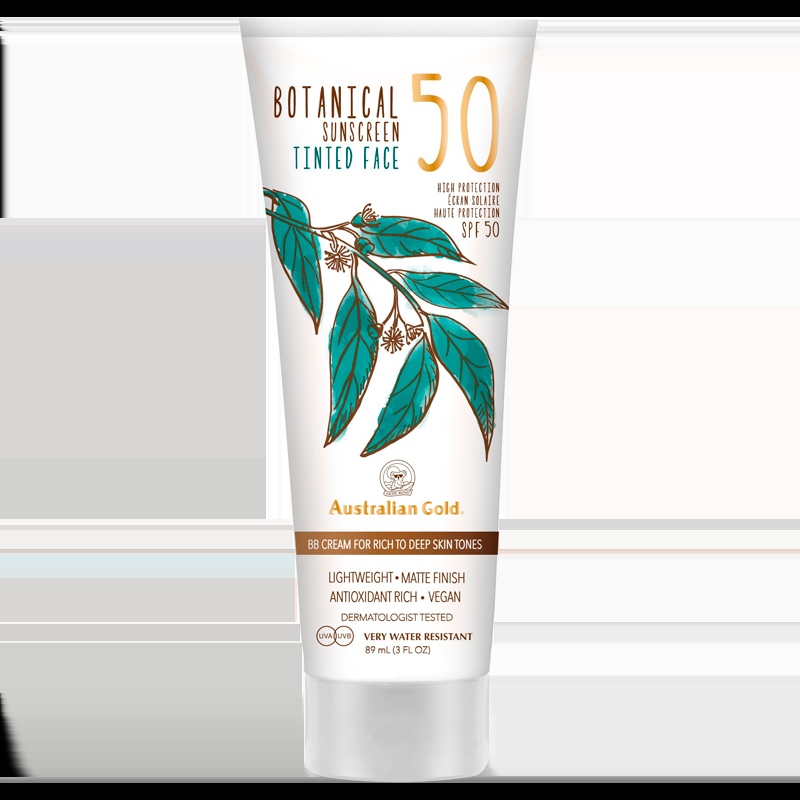 Botanisk Solcreme SPF50 Tinted Rich Deep 88 Ml fra Australian Gold