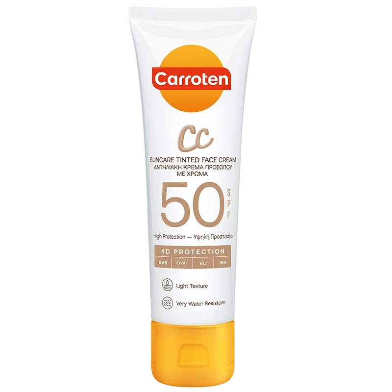 Carroten Ansigt CC Creme SPF 50 - 50 ml til solbeskyttelse