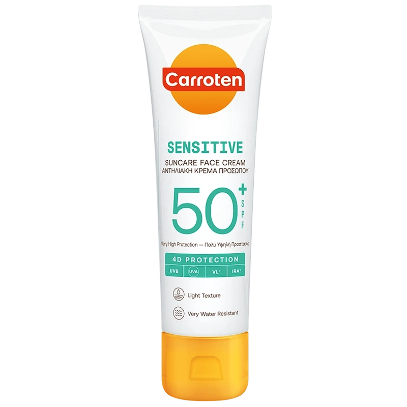 Carroten Ansigtssolcreme SPF 50 - 50 Ml til Følsom Hud