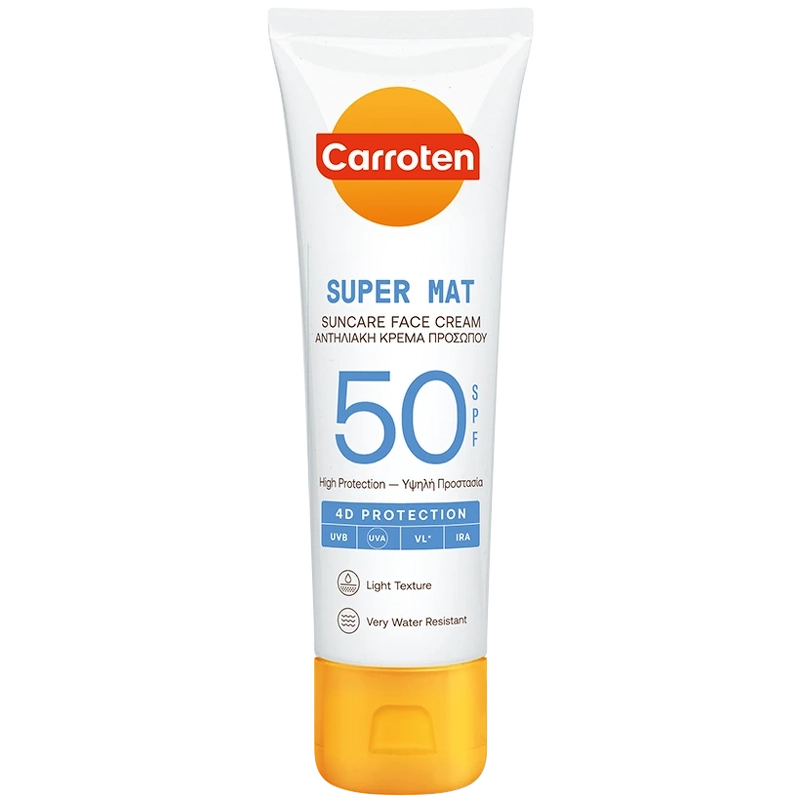 Carroten Ansigtssolcreme Super Mat SPF 50 - 50 Ml