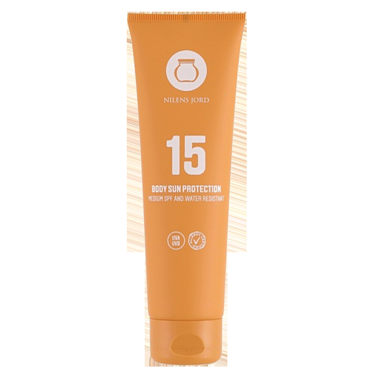 Vandfast solcreme til kroppen SPF15 fra Nilens Jord 150 ml