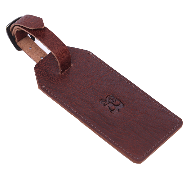 Kuffertmærke i Cognac fra Bugundar - Elegant Rejsetilbehør