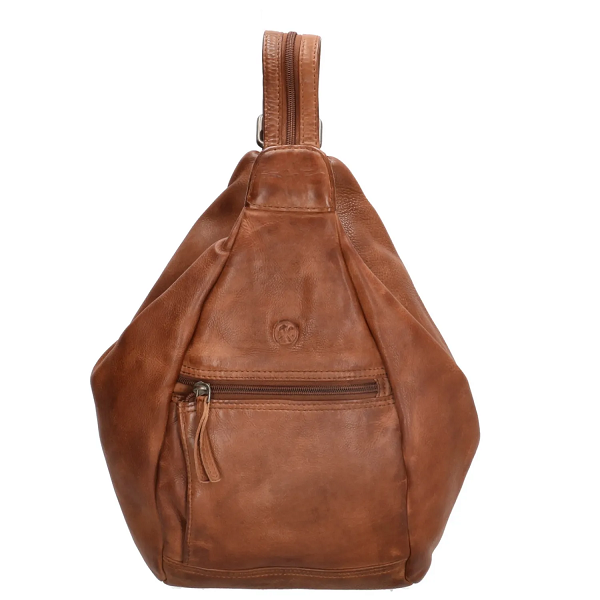 Stilfuld Paint Rock Rygsæk i Cognac fra Hide & Stitches