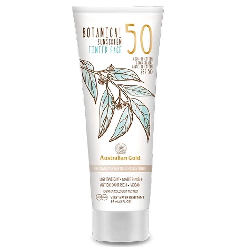 Botanisk Tinted Ansigtssolcreme SPF 50 - 88 Ml fra Australian Gold