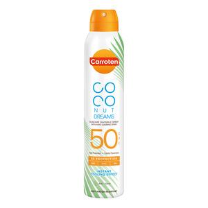 Carroten Dry Mist SPF50 Kokosdrømme - 200 Ml.