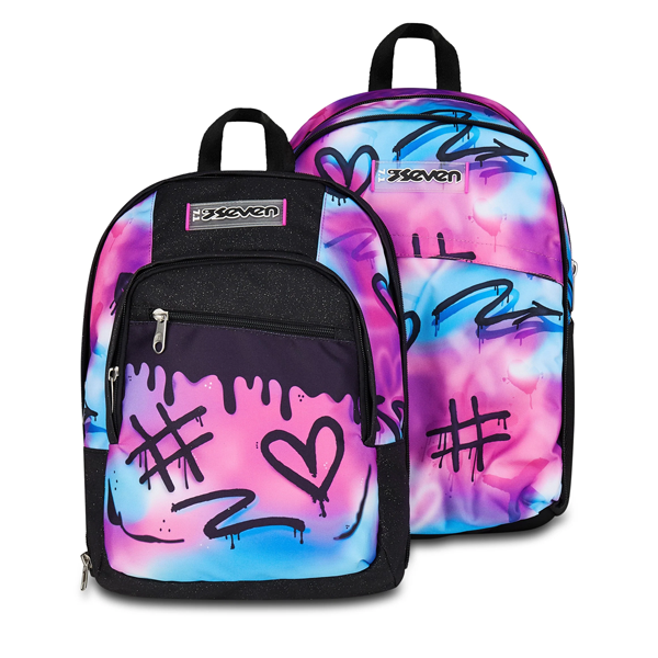 Farverig Rygsæk Sprint Paint fra Seven til Skole og Fritid