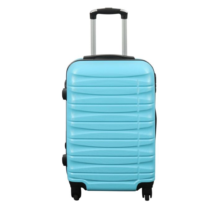 Kabinekuffert   Hardcase   Lille Lyseblå Håndbagage Kuffert Tilbud fra Borg Living