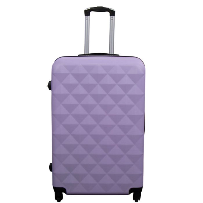 Stor Kuffert   Diamant Lilla   Hardcase Kuffert   Billig Smart Rejsekuffert fra Borg Living