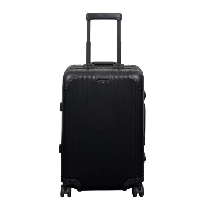 Håndbagage Kuffert   Aluminiums Kuffert   Sort   Luksuriøs Trolley Med Tsa Lås   36 Liter fra Borg Living