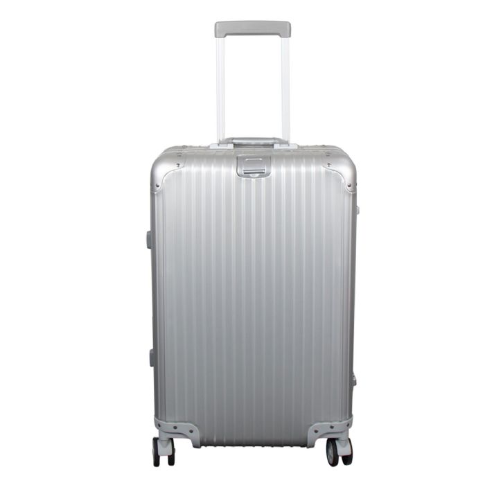 Aluminiums Kuffert   Sølv Farvet   68 Liter   Luksuriøs Rejsekuffert Med Tsa Lås fra Borg Living