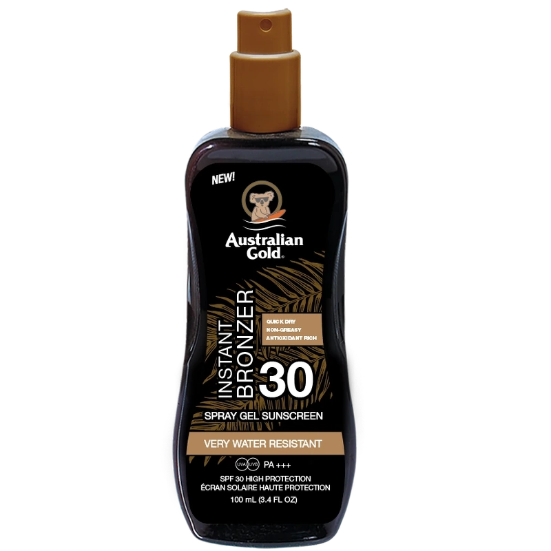 Instant Bronzer Spraygel Travel Size Spf 30   100 Ml fra Australian Gold